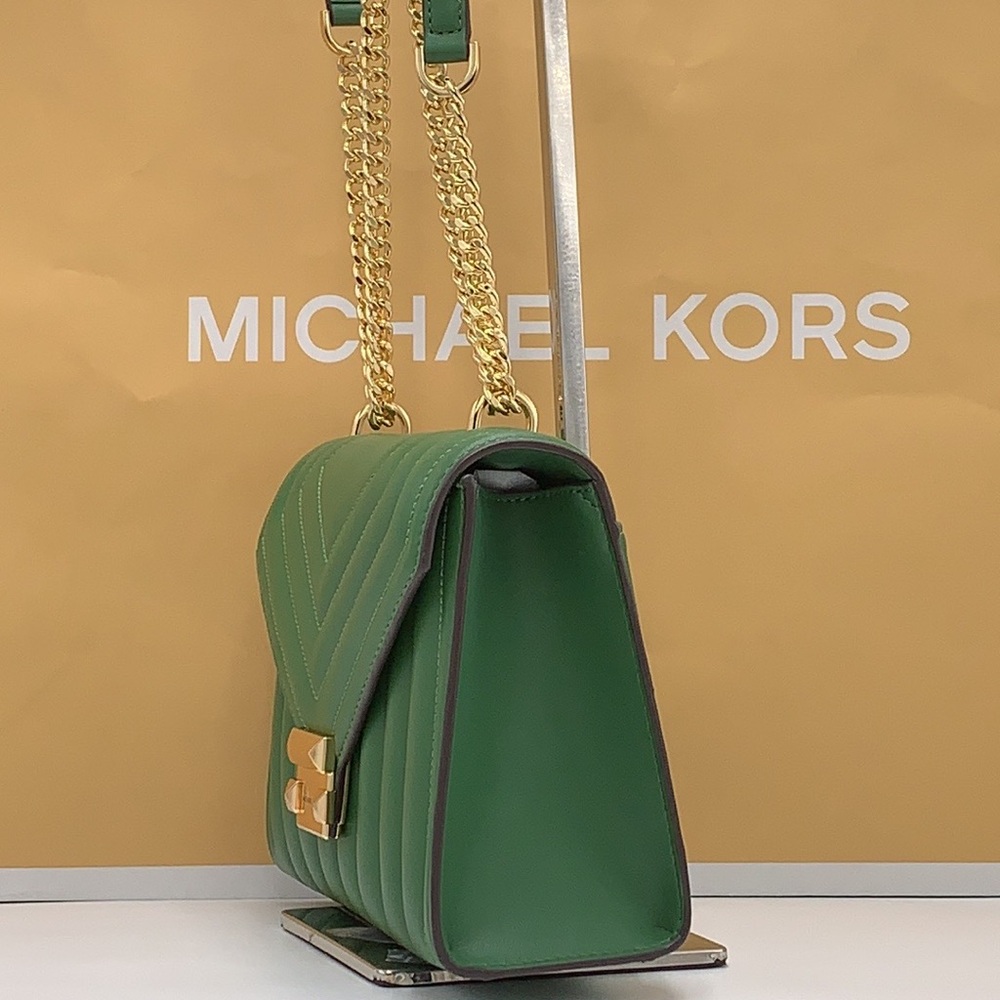 Michael Kors Whitney Medium Flap Chain Shoulder Bag 
Fern Green 
NWT - Picture 16 of 16